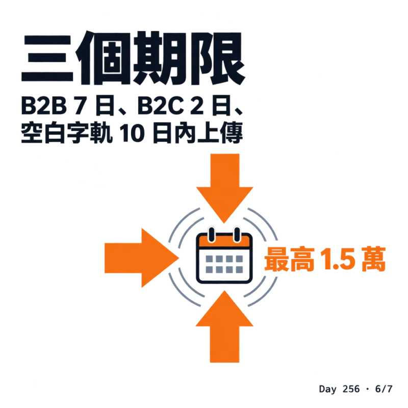 三個期限：逾期上傳最高罰 1.5 萬